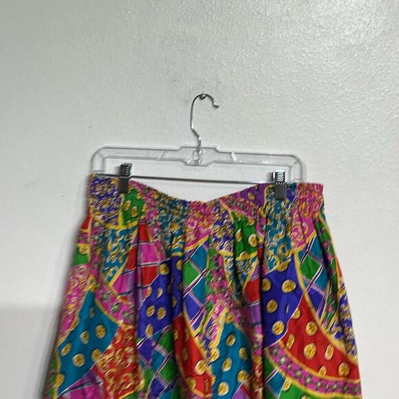 Anna and Frank Pink Silk Vintage Midi Skirt Sz XL - Picture 6 of 11